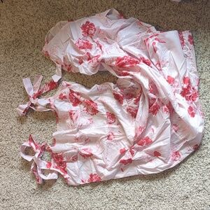 Floral dress with ribbon straps